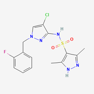 N~4~-[4-CHLORO-1-(2-FLUOROBENZYL)-1H-PYRAZOL-3-YL]-3,5-DIMETHYL-1H-PYRAZOLE-4-SULFONAMIDE