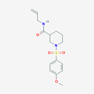 molecular formula C16H22N2O4S B4566854 N-allyl-1-[(4-methoxyphenyl)sulfonyl]-3-piperidinecarboxamide 