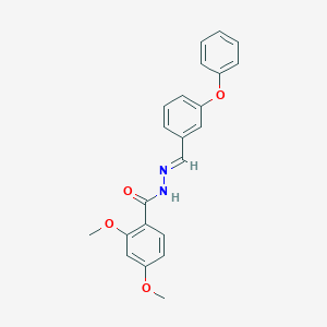 molecular formula C22H20N2O4 B4566867 2,4-dimethoxy-N'-(3-phenoxybenzylidene)benzohydrazide 