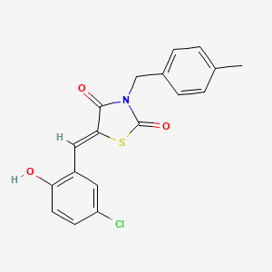 5-(5-chloro-2-hydroxybenzylidene)-3-(4-methylbenzyl)-1,3-thiazolidine-2,4-dione