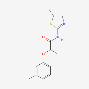 2-(3-methylphenoxy)-N-(5-methyl-1,3-thiazol-2-yl)propanamide