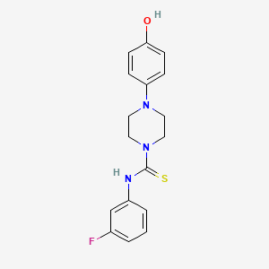 N-(3-fluorophenyl)-4-(4-hydroxyphenyl)-1-piperazinecarbothioamide