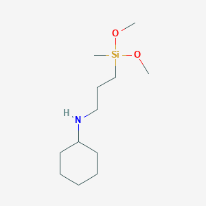 molecular formula C12H27NO2Si B045669 N-(3-(二甲氧基(甲基)硅基)丙基)环己胺 CAS No. 120218-28-2