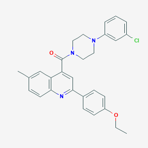 [4-(3-Chlorophenyl)piperazin-1-yl][2-(4-ethoxyphenyl)-6-methylquinolin-4-yl]methanone