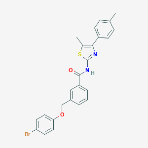 3-[(4-bromophenoxy)methyl]-N-[5-methyl-4-(4-methylphenyl)-1,3-thiazol-2-yl]benzamide