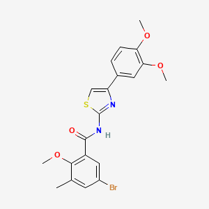 5-bromo-N-[4-(3,4-dimethoxyphenyl)-1,3-thiazol-2-yl]-2-methoxy-3-methylbenzamide