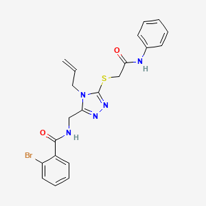 2-bromo-N-{[5-{[2-oxo-2-(phenylamino)ethyl]sulfanyl}-4-(prop-2-en-1-yl)-4H-1,2,4-triazol-3-yl]methyl}benzamide