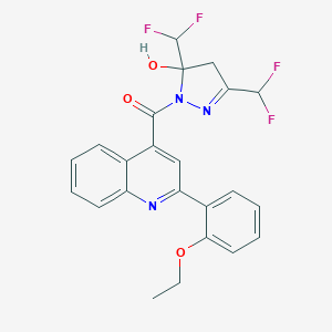 [3,5-bis(difluoromethyl)-5-hydroxy-4,5-dihydro-1H-pyrazol-1-yl][2-(2-ethoxyphenyl)quinolin-4-yl]methanone