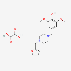 4-[[4-(Furan-2-ylmethyl)piperazin-1-yl]methyl]-2,6-dimethoxyphenol;oxalic acid