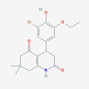 4-(3-bromo-5-ethoxy-4-hydroxyphenyl)-7,7-dimethyl-4,6,7,8-tetrahydroquinoline-2,5(1H,3H)-dione