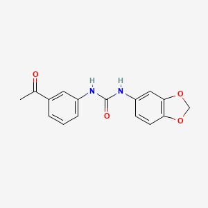 molecular formula C16H14N2O4 B4567009 N-(3-ACETYLPHENYL)-N'-(1,3-BENZODIOXOL-5-YL)UREA 