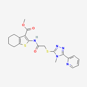 methyl 2-[({[4-methyl-5-(2-pyridinyl)-4H-1,2,4-triazol-3-yl]thio}acetyl)amino]-4,5,6,7-tetrahydro-1-benzothiophene-3-carboxylate