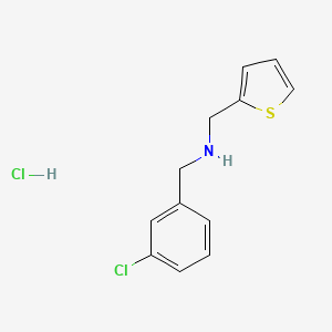 1-(3-chlorophenyl)-N-(thiophen-2-ylmethyl)methanamine;hydrochloride