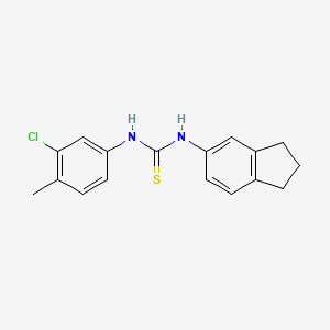 N-(3-chloro-4-methylphenyl)-N'-(2,3-dihydro-1H-inden-5-yl)thiourea