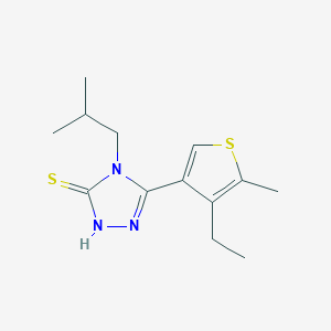 molecular formula C13H19N3S2 B456705 5-(4-ethyl-5-methyl-3-thienyl)-4-isobutyl-4H-1,2,4-triazol-3-yl hydrosulfide 