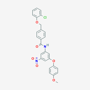 molecular formula C27H21ClN2O6 B456706 4-[(2-chlorophenoxy)methyl]-N-[3-(4-methoxyphenoxy)-5-nitrophenyl]benzamide 