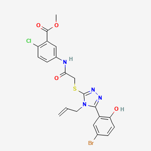 methyl 5-[({[4-allyl-5-(5-bromo-2-hydroxyphenyl)-4H-1,2,4-triazol-3-yl]thio}acetyl)amino]-2-chlorobenzoate