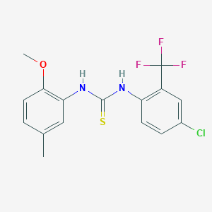 N-[4-chloro-2-(trifluoromethyl)phenyl]-N'-(2-methoxy-5-methylphenyl)thiourea