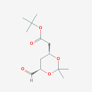 molecular formula C13H22O5 B045671 叔丁基 2-((4R,6S)-6-甲酰基-2,2-二甲基-1,3-二氧杂环-4-基)乙酸酯 CAS No. 124752-23-4