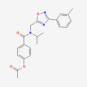 4-[(isopropyl{[3-(3-methylphenyl)-1,2,4-oxadiazol-5-yl]methyl}amino)carbonyl]phenyl acetate