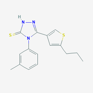 molecular formula C16H17N3S2 B456712 4-(3-methylphenyl)-3-(5-propyl-3-thiophenyl)-1H-1,2,4-triazole-5-thione 