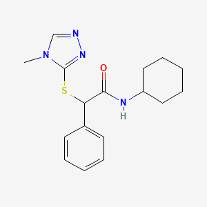 N-cyclohexyl-2-[(4-methyl-4H-1,2,4-triazol-3-yl)sulfanyl]-2-phenylacetamide