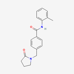 N-(2-methylphenyl)-4-[(2-oxo-1-pyrrolidinyl)methyl]benzamide