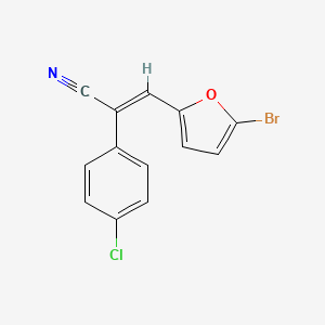 (2E)-3-(5-bromofuran-2-yl)-2-(4-chlorophenyl)prop-2-enenitrile