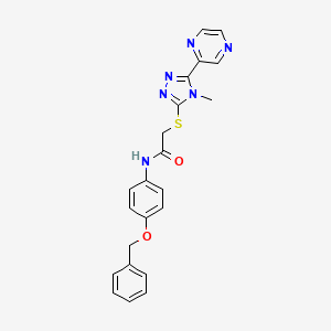 N-[4-(benzyloxy)phenyl]-2-{[4-methyl-5-(2-pyrazinyl)-4H-1,2,4-triazol-3-yl]thio}acetamide