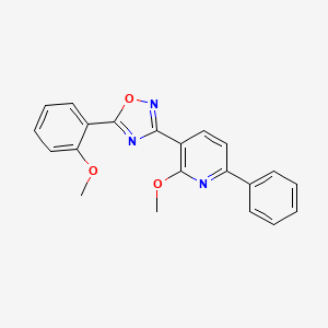 2-methoxy-3-[5-(2-methoxyphenyl)-1,2,4-oxadiazol-3-yl]-6-phenylpyridine