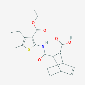 3-({[3-(Ethoxycarbonyl)-4-ethyl-5-methyl-2-thienyl]amino}carbonyl)bicyclo[2.2.2]oct-5-ene-2-carboxylic acid