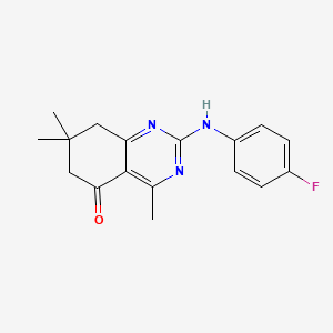 2-[(4-fluorophenyl)amino]-4,7,7-trimethyl-7,8-dihydroquinazolin-5(6H)-one