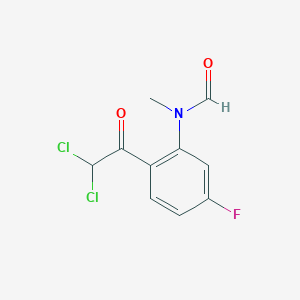 B045672 N-[2-(Dichloroacetyl)-5-fluorophenyl]-N-methylformamide CAS No. 123732-70-7