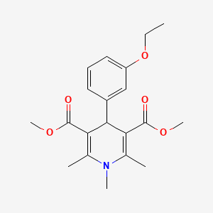 molecular formula C20H25NO5 B4567257 3,5-DIMETHYL 4-(3-ETHOXYPHENYL)-1,2,6-TRIMETHYL-1,4-DIHYDROPYRIDINE-3,5-DICARBOXYLATE 