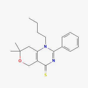 1-butyl-7,7-dimethyl-2-phenyl-1,5,7,8-tetrahydro-4H-pyrano[4,3-d]pyrimidine-4-thione