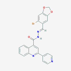 N'-[(6-bromo-1,3-benzodioxol-5-yl)methylene]-2-(4-pyridinyl)-4-quinolinecarbohydrazide