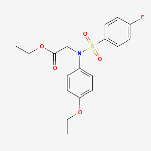 ethyl N-(4-ethoxyphenyl)-N-[(4-fluorophenyl)sulfonyl]glycinate