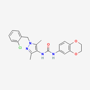 N-[1-(2-chlorobenzyl)-3,5-dimethyl-1H-pyrazol-4-yl]-N'-(2,3-dihydro-1,4-benzodioxin-6-yl)urea