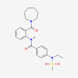 N-[2-(1-azepanylcarbonyl)phenyl]-4-[ethyl(methylsulfonyl)amino]benzamide