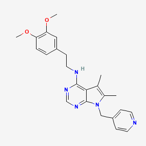 N-[2-(3,4-dimethoxyphenyl)ethyl]-5,6-dimethyl-7-(4-pyridinylmethyl)-7H-pyrrolo[2,3-d]pyrimidin-4-amine