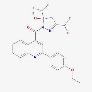 [3,5-bis(difluoromethyl)-5-hydroxy-4,5-dihydro-1H-pyrazol-1-yl][2-(4-ethoxyphenyl)quinolin-4-yl]methanone