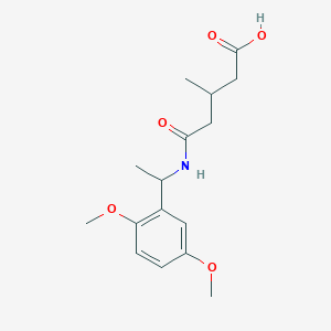 5-{[1-(2,5-dimethoxyphenyl)ethyl]amino}-3-methyl-5-oxopentanoic acid