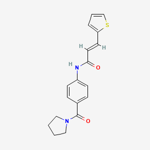 N-[4-(1-pyrrolidinylcarbonyl)phenyl]-3-(2-thienyl)acrylamide