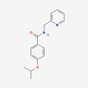 molecular formula C16H18N2O2 B4567351 4-isopropoxy-N-(2-pyridinylmethyl)benzamide 