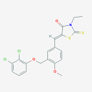 5-{3-[(2,3-Dichlorophenoxy)methyl]-4-methoxybenzylidene}-3-ethyl-2-thioxo-1,3-thiazolidin-4-one