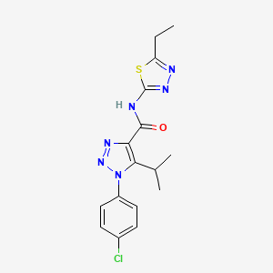 1-(4-chlorophenyl)-N-(5-ethyl-1,3,4-thiadiazol-2-yl)-5-isopropyl-1H-1,2,3-triazole-4-carboxamide