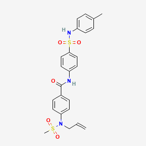 molecular formula C24H25N3O5S2 B4567374 4-[allyl(methylsulfonyl)amino]-N-(4-{[(4-methylphenyl)amino]sulfonyl}phenyl)benzamide 