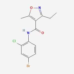 N-(4-BROMO-2-CHLOROPHENYL)-3-ETHYL-5-METHYL-12-OXAZOLE-4-CARBOXAMIDE