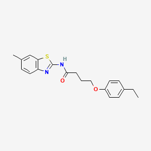 4-(4-ethylphenoxy)-N-(6-methyl-1,3-benzothiazol-2-yl)butanamide