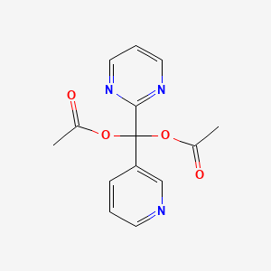 molecular formula C14H13N3O4 B4567396 (ACETYLOXY)(PYRIDIN-3-YL)(PYRIMIDIN-2-YL)METHYL ACETATE 